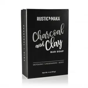 Rustic Maka Cleanse Charcoal + Clay Soap