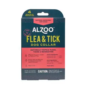 ALZOO Plant-Based Flea & Tick Collar for Large Dogs