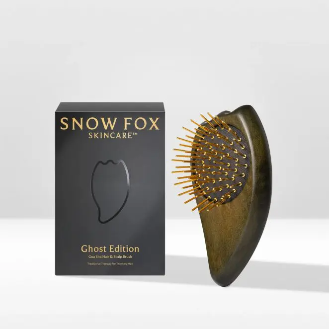 Snow Fox Skincare Gua Sha Hair & Scalp Brush in Ghost Edition