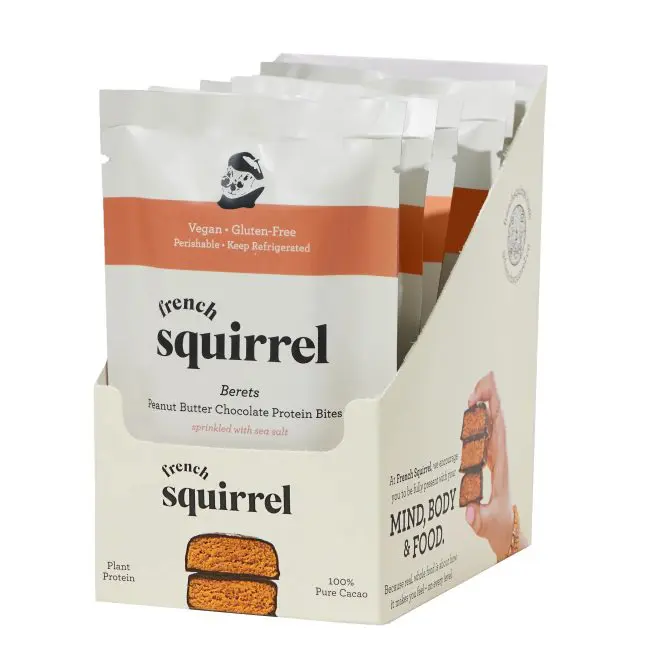 French Squirrel Peanut Butter Chocolate-Coated Protein Bites