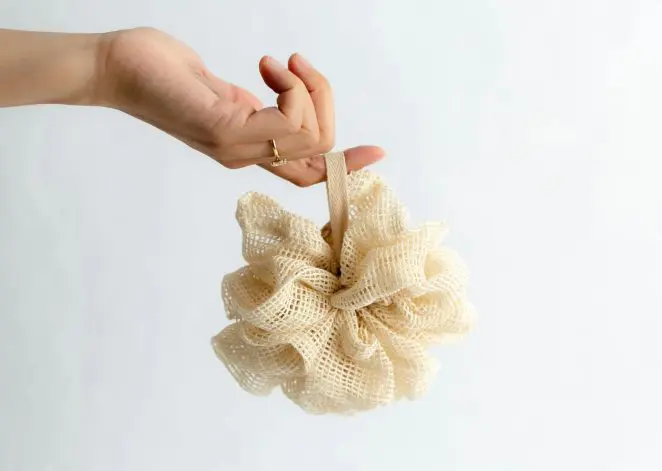 Well Beings Supply Organic Cotton Shower Pouf