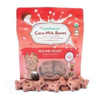 CocoTherapy Coco-Milk Bones in Red Organic Velvet Bunny 