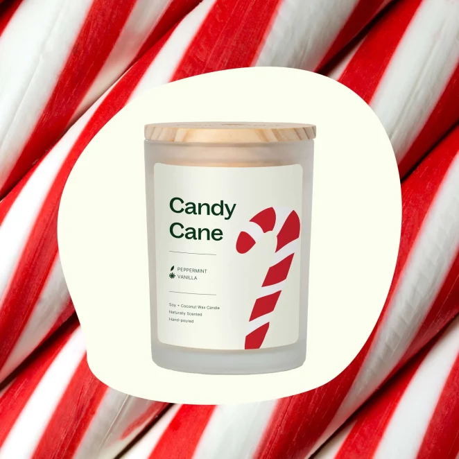 Plant Therapy Naturally Scented Candle in Candy Cane - Image 2