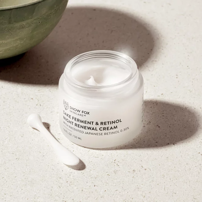 Snow Fox Skincare Sake Ferment & Retinol Night Renewal Cream - Image 2